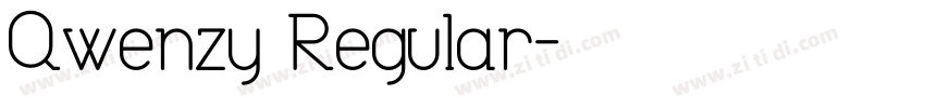 Qwenzy Regular字体转换
